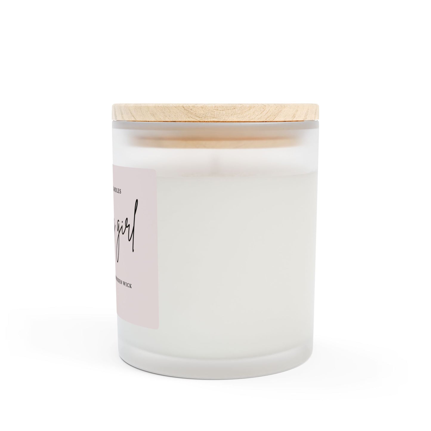A Praying Girl Frosted Glass Candle - Hand-Poured Soy Wax, 11oz