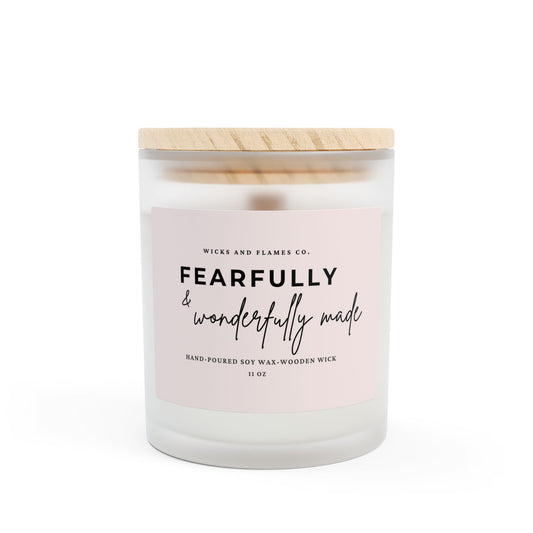 Fearfully & Wonderfully Made Candle - 11oz Frosted Glass Soy Wax